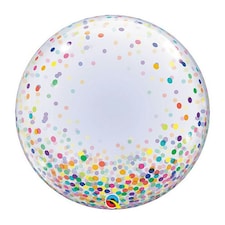 Qualatex Deco Bubble Confetti Balloon 2ft - Multicoloured - 2ft