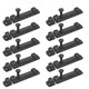 image 1 of Golden Grace Pack of 10 Security Door Slide Bolt Tower in Matt Black Finish, Patio Lock, Garage Backyard Gates - 100mm