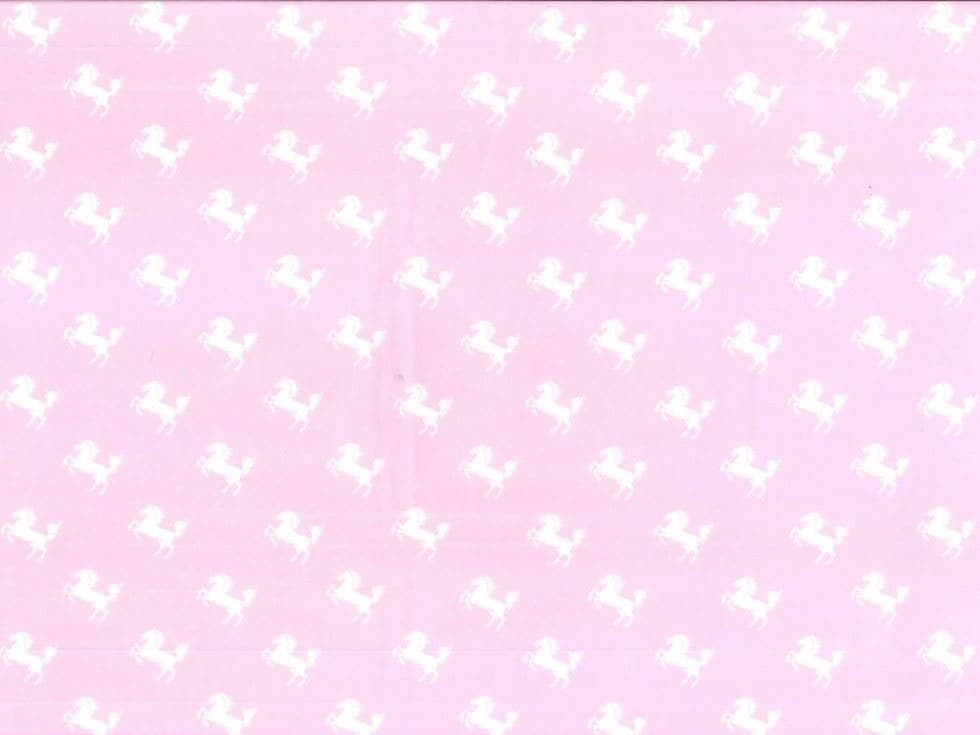 Rose and Hubble White on Pink 100% Cotton Poplin Dressmaking Fabric, 112.5cm / 44" Wide - per metre