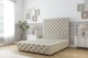 image 1 of Sloomy Watson Cream Plush Divan Bed Base 2 Drawers Foot-End With 26 Inch Strutted Headboard & 12 Inch Matching Footboard | Cream | Cream | Small Double | 1