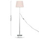 image 3 of ValueLights Charlie Chrome Floor Lamp Pink Taper Shade & Bulb 
