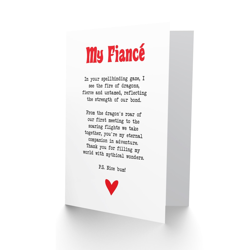 image 1 of Greeting Card Love Poem Role Play Game Nerd Fiancé Romantic