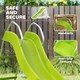 image 4 of AIYAPLAY Freestanding Garden Wavy Slide for Kids with Climbing Ladder, Green