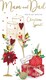 image 1 of Embellished Hand-Finished Mum & Dad Xmas Spirit Christmas Card