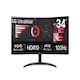 image 1 of LG Electronics Curved UltraWide Monitor 34WR50QK, 34 inch, 1440p, 100Hz, 5ms Response Time, VA Panel, Smart Energy Saving, Displayport, HDMI | Black | Black | 86.4 cm (34")