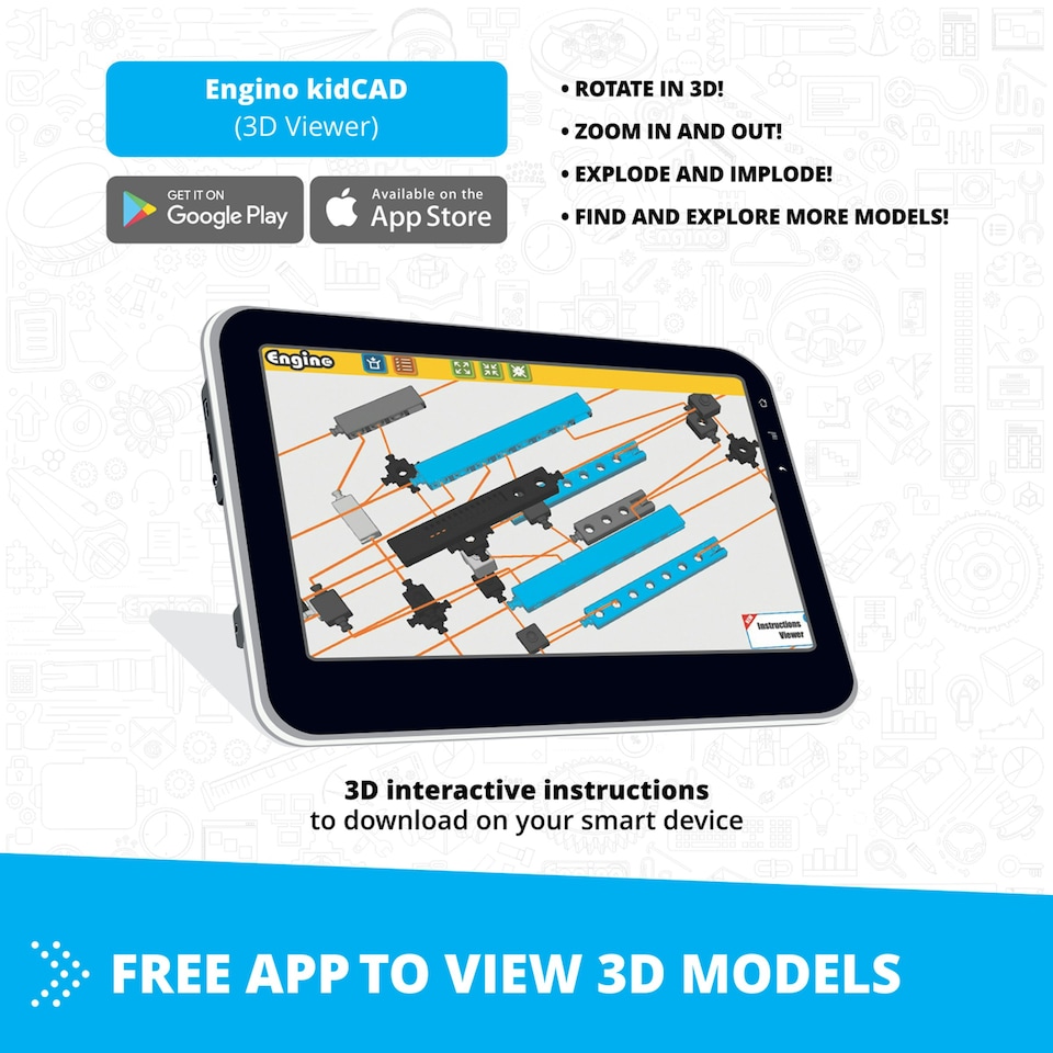 image 1 of Engino Inventor Mechanics Speed Racer With 5 Bonus Models