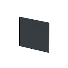 Square MDF Reversible Shower Bath Dark Grey 700mm | Grey | Satin Soft Black | 1