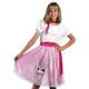image 2 of Bristol Novelty Childrens/Girls 50s Teeny Bopper Costume - White/Pink - S S