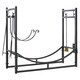 image 1 of Outsunny Firewood Stand Log Rack Holder 84cm with 4-PC Fireplace Tools Set Black
