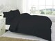image 1 of Egyptian Cotton 200 Thread Count Flat Sheet 100% Cotton - Black - Super King