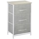 image 6 of HOMCOM 3-Tier Storage Dresser Tower with Adjustable Feet Steel Frame