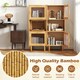 image 6 of COSTWAY Kitchen Sideboard 3-Cube Bamboo Storage Cabinet N/A