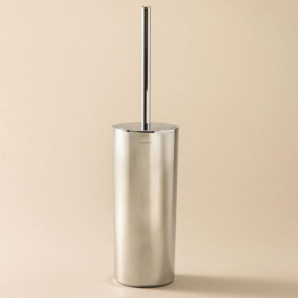 image 1 of COSMIC Toilet Brush with Holder Gloss Chrome Free standing Essentials Collection
