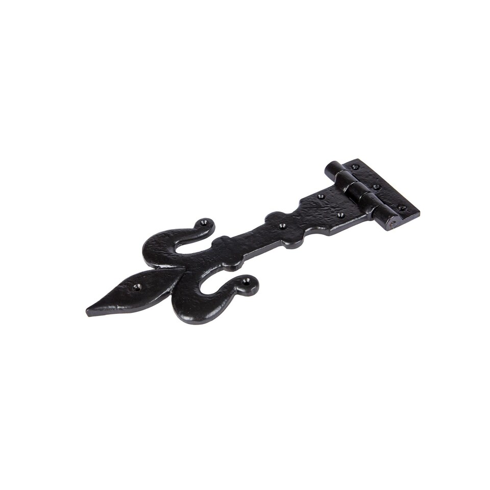 image 1 of Hammer & Tongs Fleur De Lis T-Hinge - W310mm - Black | Black | Black