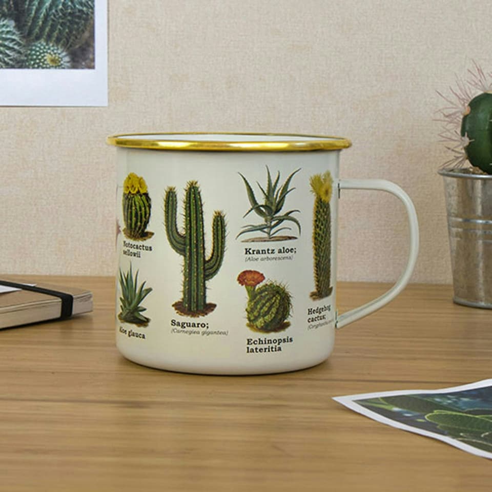 image 1 of Gift Republic Enamel Mug Botanica