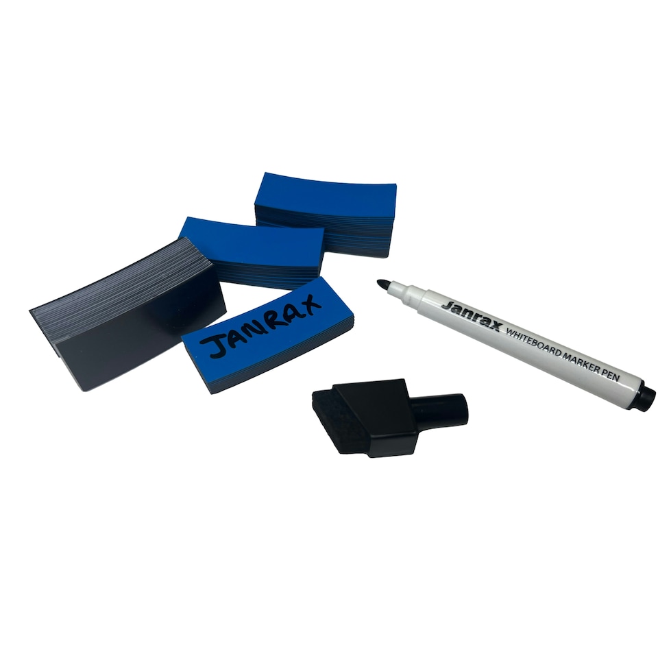 image 1 of Pack of 75 Blue Magnetic Strip Name Tag Labels