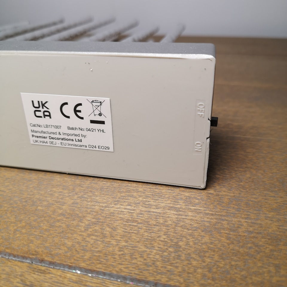 image 1 of 29cm Premier Christmas Candlebridge with 17 LEDs in Silver  Aluminium Battery Operated