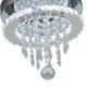 image 1 of Living and Home Modern Round Crystal Ceiling Light with Droplet Accents | Chrome