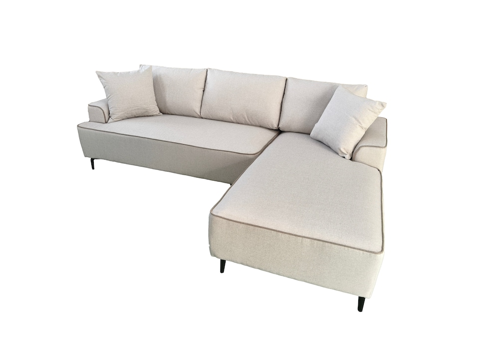 image 1 of The Milano Edge 3 Seater Left Hand Corner Sofa in Grey or Beige | Cream | One Size