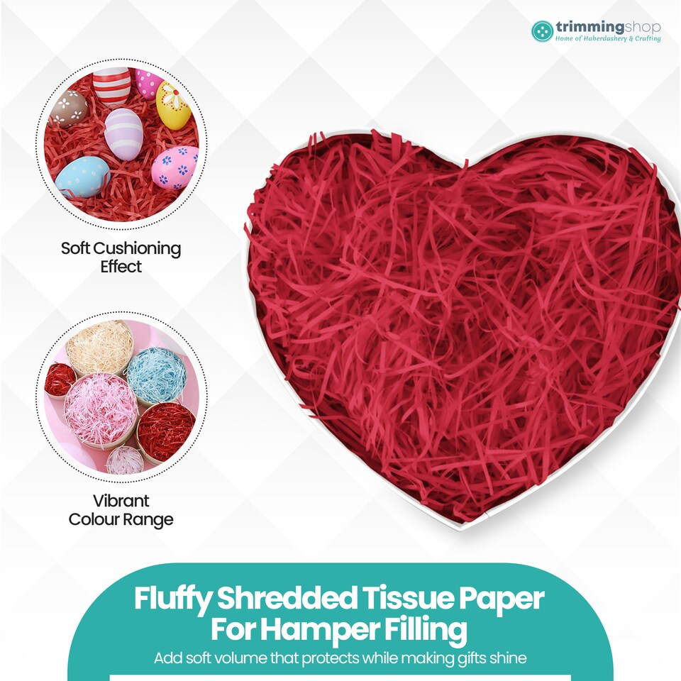 image 1 of Shredded Tissue Paper, Decorative Gift Packaging Hamper Filler - 500G