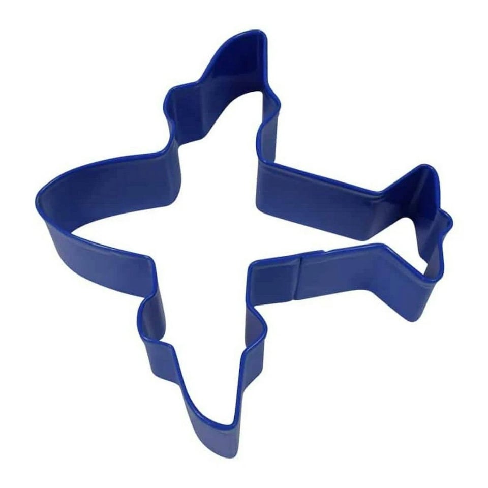 image 1 of CybrTrayd Aeroplane Cookie Cutter - Blue - One Size