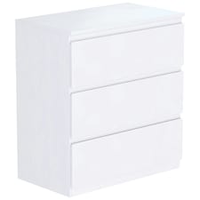 Vida Designs Denver 3 Drawer Chest of Drawers Bedroom Storage, White