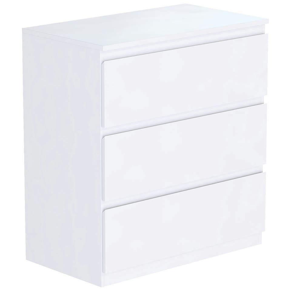 image 1 of Vida Designs Denver 3 Drawer Chest of Drawers Bedroom Storage, White