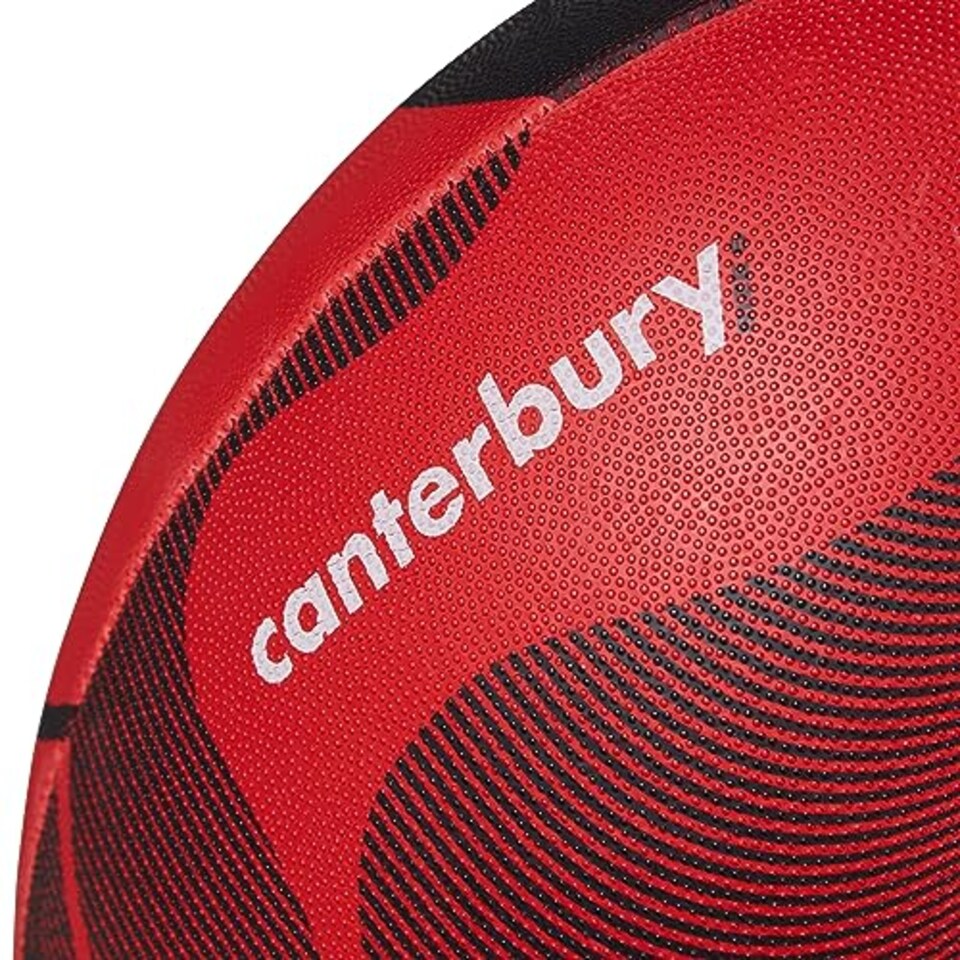 image 1 of Canterbury Unisex Thrillseeker Play Rugby Ball | Standard Grip | Training Ball Rugby Ball, Red/Black, 4