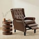 image 1 of Windsor Luxury Pushback Recliner Armchair Brown | Faux Leather
