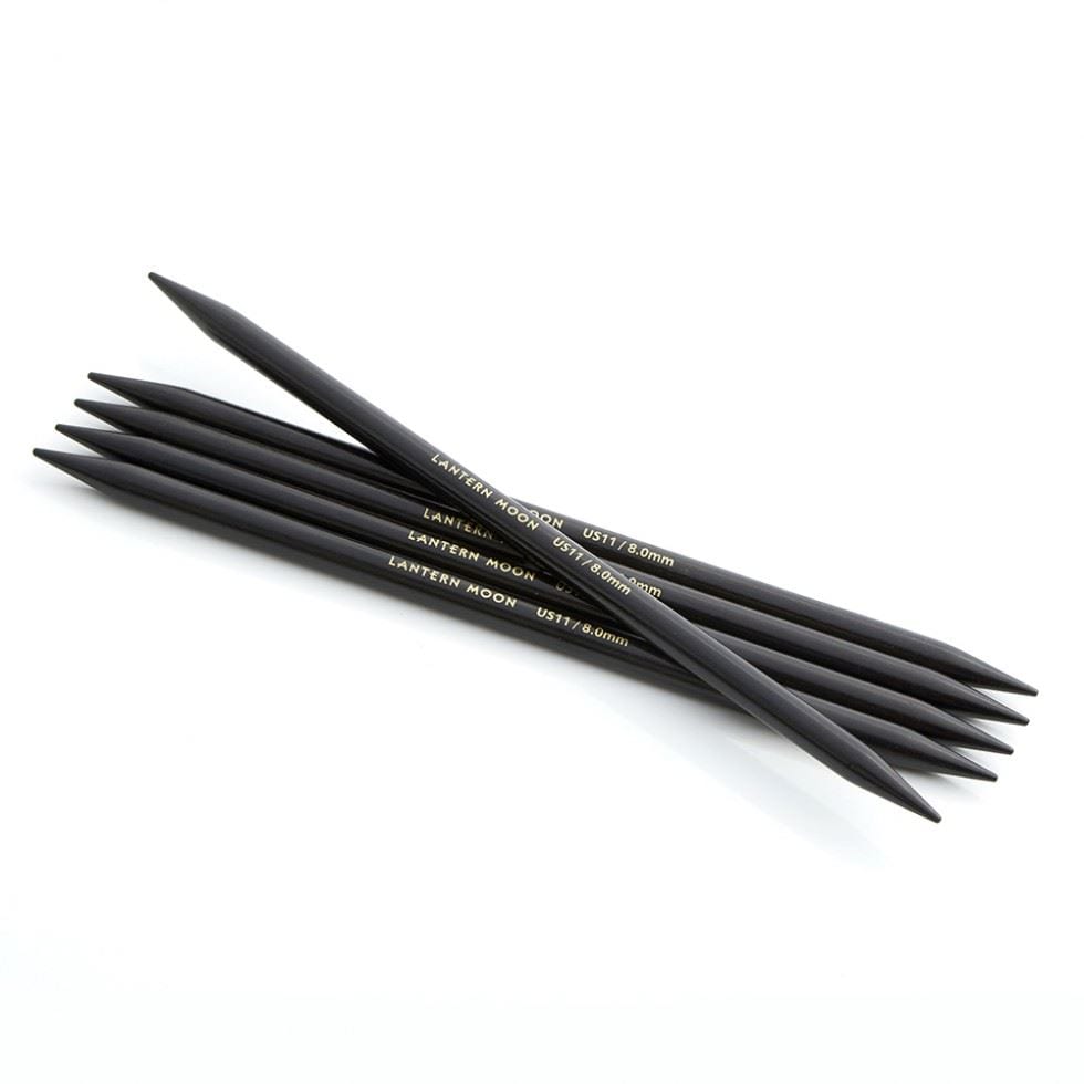 Lantern Moon Ebony Double Point Needles 8mm x 15cm for Knitting - per pack of 5