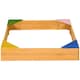 image 6 of Outsunny Kids Wooden Sand Pit Sandbox w Seats, for Gardens, Playgrounds | Yellow