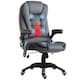 image 1 of Vinsetto Office Chair, Desk Chair with 6-Point Massage and Back Heated, Velvet-Feel Fabric Computer Chair with Arms, Lumbar Support, Gray