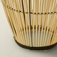 image 2 of ValueLights Solar Powered Outdoor Natural Bamboo Floor Lamp with Drum Shade Cream