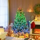 image 1 of HOMCOM 180cm Prelit Christmas Tree with Colourful DIY Synchronized LED Lights and Remote, Carolina Pine, Hinged Xmas Tree with Realistic Tips, 12 Modes, Daily Timer, Adjustable Brightness and Speed | Green