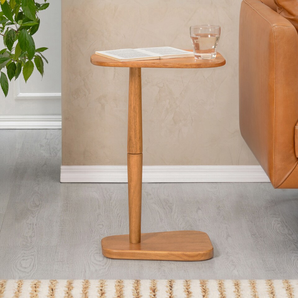 image 1 of Alina Side Table Solid Wood Bedside Table for Living Room and Bedroom | Brown | Mid Tone Honey | 1