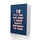 image 2 of Big One Bold Eighteen 18 Year Old Milestone 18th For Him Birthday Card