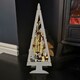 image 3 of 35cm Battery Operated Wooden Lit Tree with Santa Scene Christmas Decoration