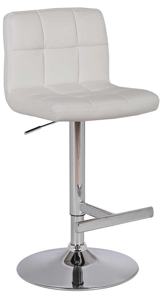 image 1 of Allegro Kitchen Bar Stool, Adjustable Height and Swivel Breakfast & Home Barstool, White