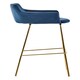 image 3 of Tamzin Blue Velvet Low Back Bar Chair Blue