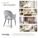 image 7 of Dining Chair Sasha- padded armchair in velvet look, continuous backrest - Set of 4 Grey | Light Grey