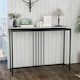 image 5 of COSTWAY 120cm Console Table Faux Marble Sofa Side End Table White Black