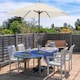 image 7 of Harbour Housewares Wooden Garden Parasol & Base Set - 2.7m - Natural