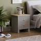 image 1 of Vida Designs Arlington 2 Drawer Bedside Chest Shaker Style Cabinet Table Nightstand, Grey & Oak