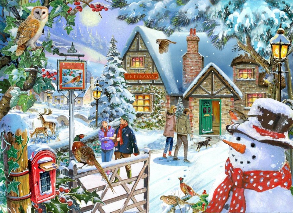 image 1 of Snowman's View 1000 Piece Jigsaw Puzzle