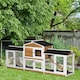 image 2 of PawHut Rabbit Hutch, 2-Tier Guinea Pig Hutch, with Two Runs