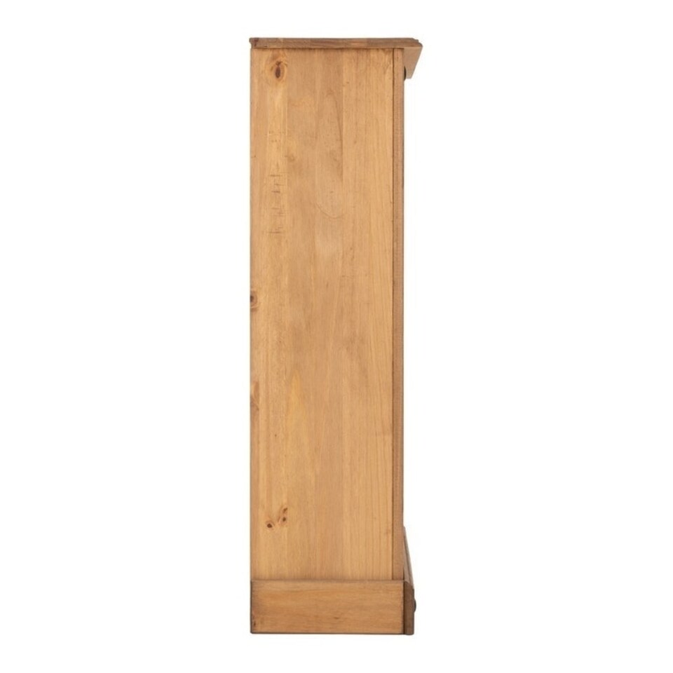 image 1 of Corona Low Bookcase - L29 x W84 x H100.5 cm - Distressed Waxed Pine Brown