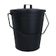 image 2 of Coal Bucket With Lid & 5" Shovel Metal Ash Tidy Bin Coal Carrier Fire Log Burner