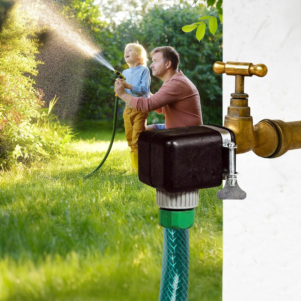 image 1 of Large Square Mixer Tap Connector Kitchen Garden Hose Pipe Fitting Home