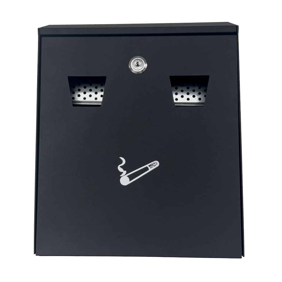 image 1 of Wall Mounted Outdoor Pub Ashtray Ash Tray Cigarette Steel Bin