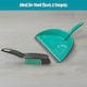 image 3 of JVL Dustpan and Bristle Brush Set, Turquoise